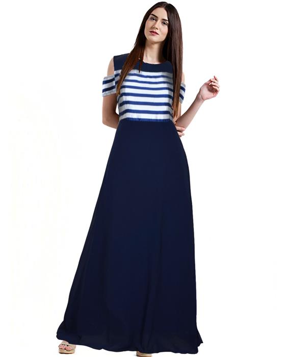 Avni Blue Designer Gown Zyla Fashion