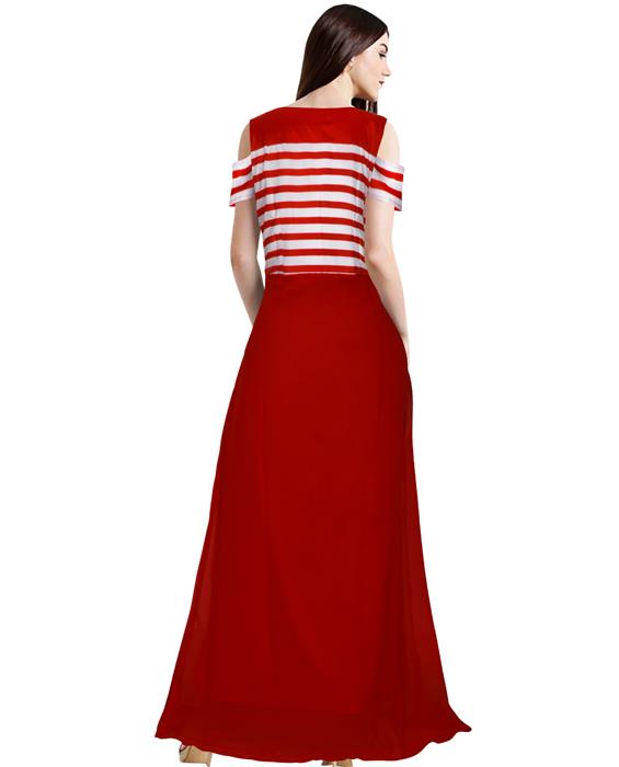 Avni Red Designer Gown Zyla Fashion