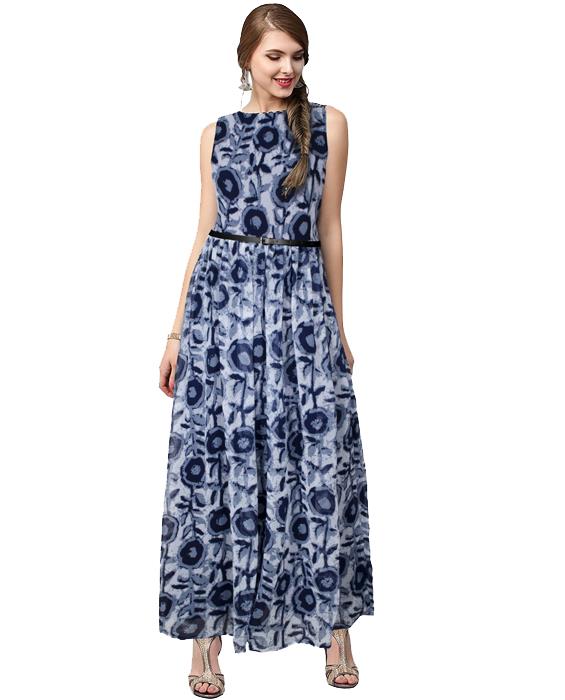 Cooper Blue Designer Gown Zyla Fashion
