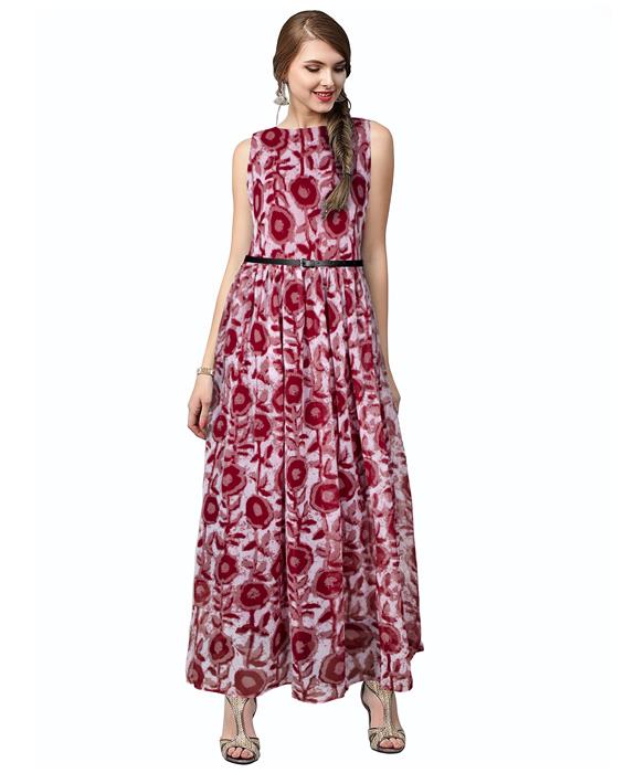 Cooper Red Designer Gown Zyla Fashion