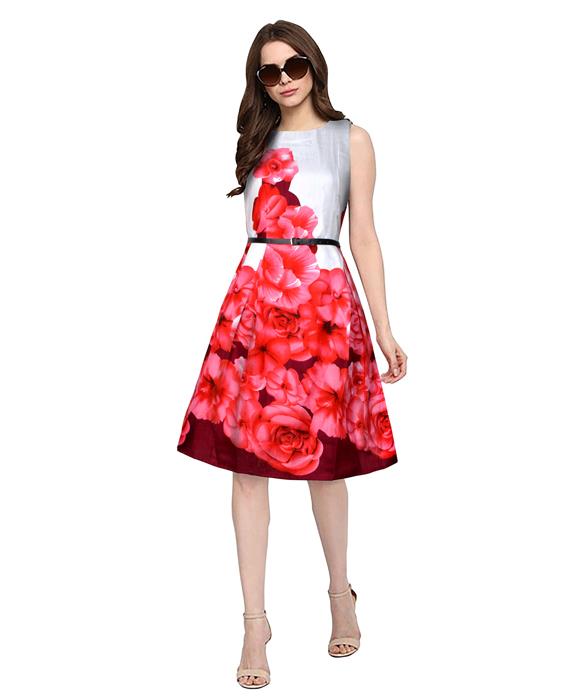 Eliza Designer Red Dress Zyla Fashion