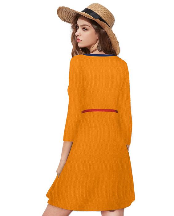 Isha Designer Orange Dress Zyla Fashion