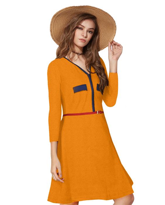 Isha Designer Orange Dress Zyla Fashion