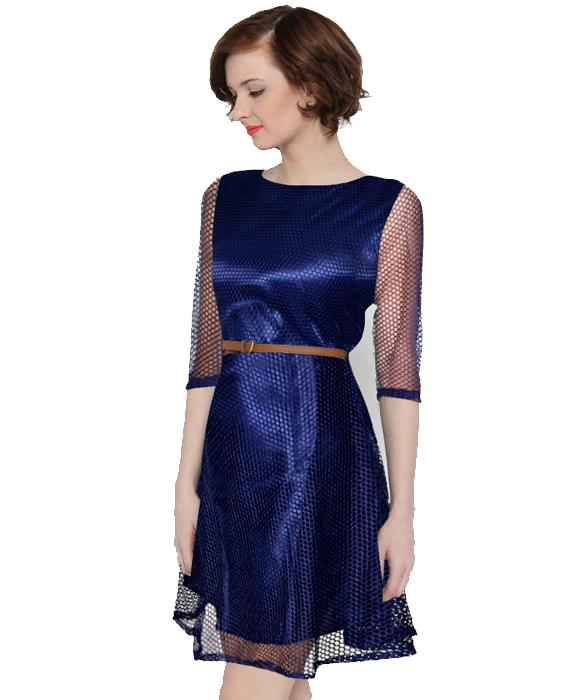 Maxican Nevy Blue Dress Zyla Fashion