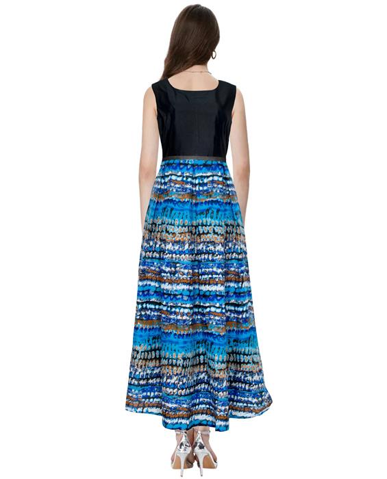 Vista Blue Designer Gown Zyla Fashion