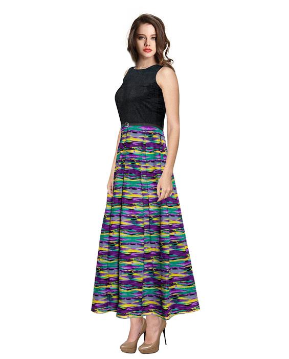 Vista Purple Designer Gown Zyla Fashion