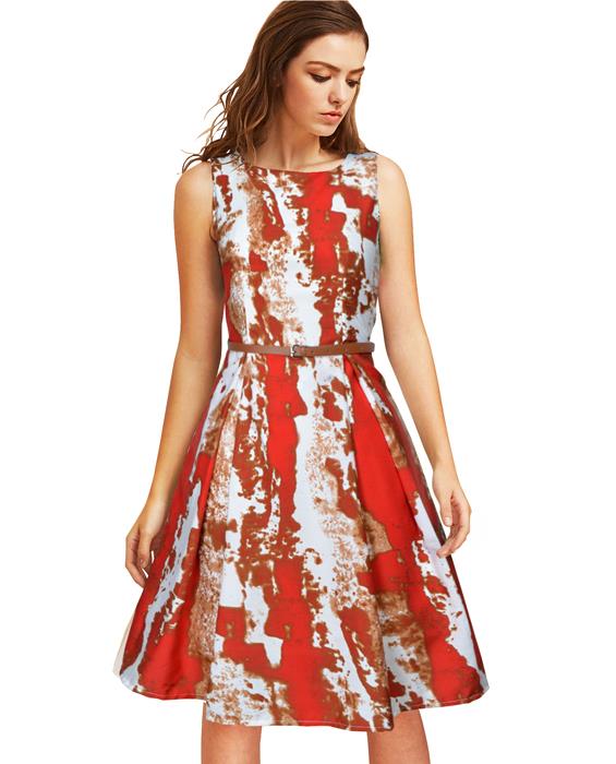 Vivo Designer Red Dress Zyla Fashion