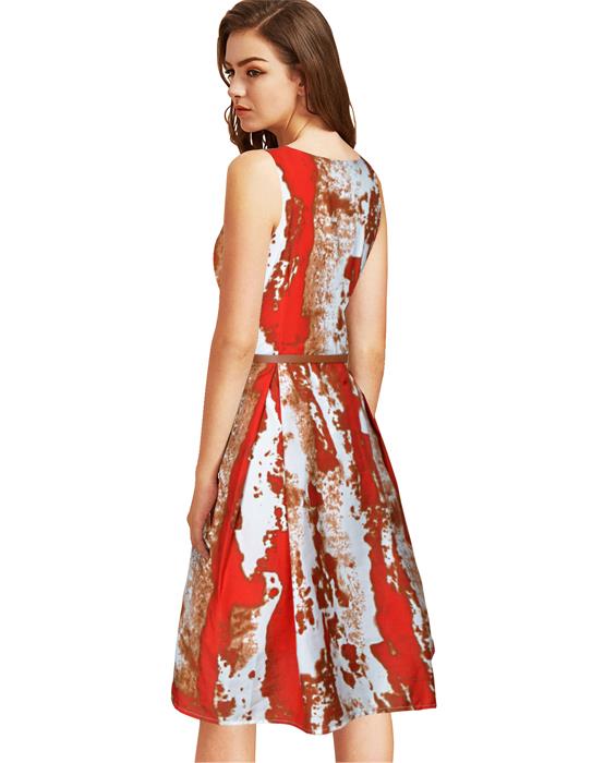 Vivo Designer Red Dress Zyla Fashion