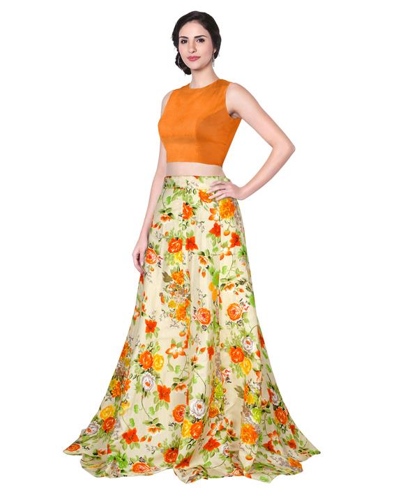 Avadh Orange Designer Lahenga Zyla Fashion