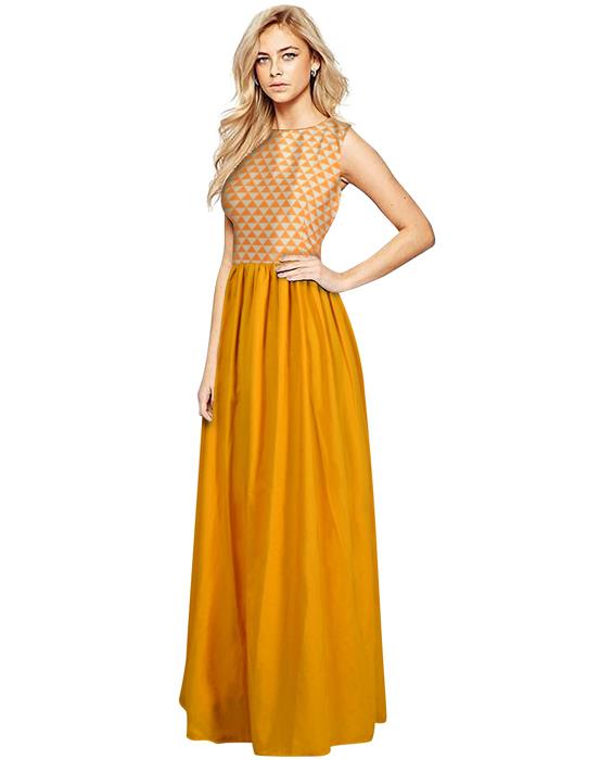 Barbie Orange Designer Gown Zyla Fashion