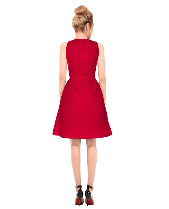 Cruze Designer Red Dress Zyla Fashion