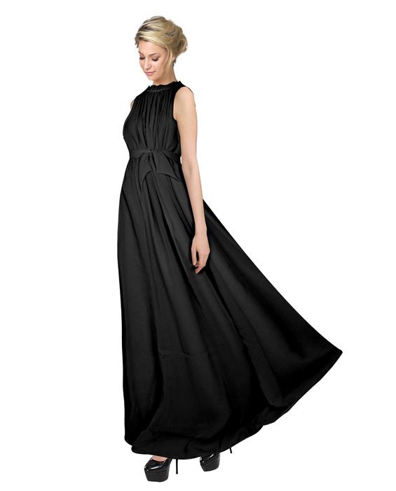 Dyna Black Designer Gown Zyla Fashion