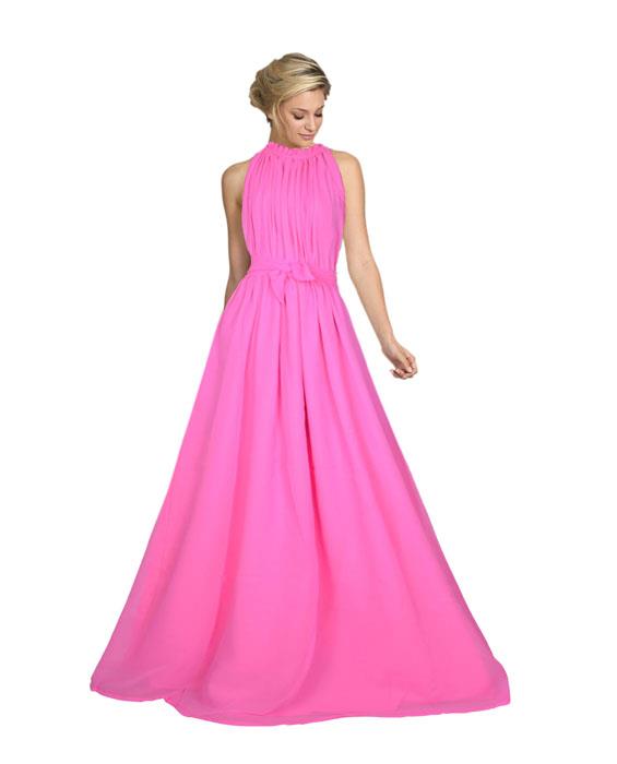 Dyna Pink Designer Gown Zyla Fashion