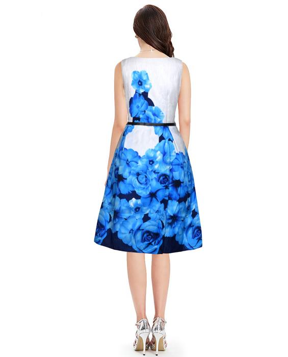 Eliza Designer Blue Dress Zyla Fashion