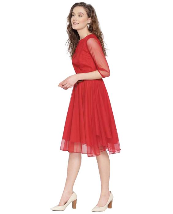 Exclusive Red Moonlight Dress Zyla Fashion