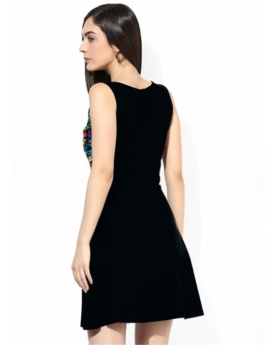 Italian Black Exclusive Designer Dress Zyla