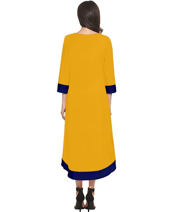 Magic Designer Yellow Dress Zyla Fashion