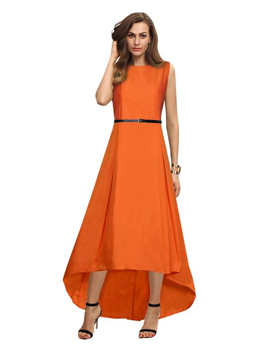Nitya Orange Designer Gown Zyla Fashion