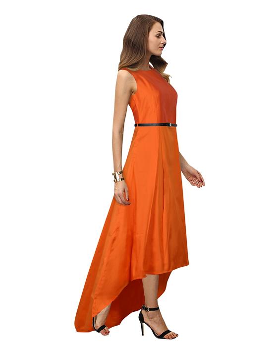 Nitya Orange Designer Gown Zyla Fashion