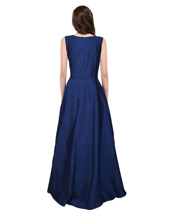 Paris Blue Designer Gown Zyla Fashion