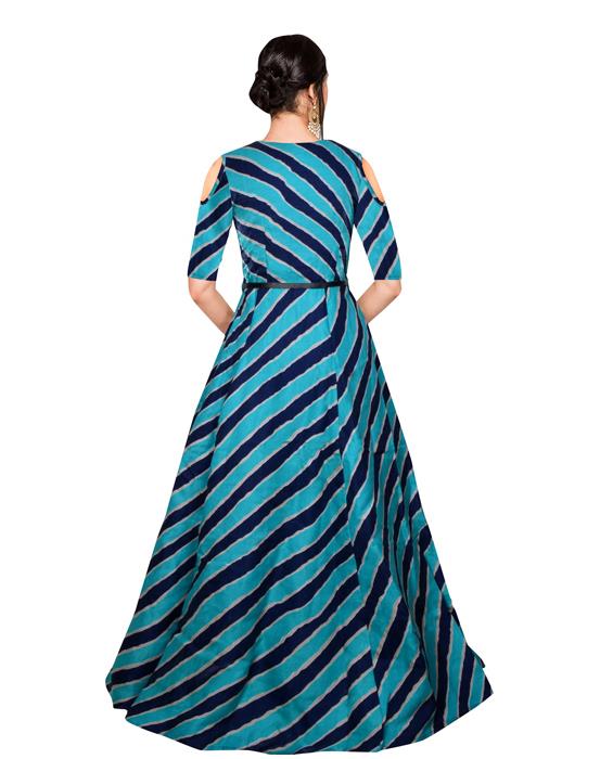 Prince Blue Designer Gown Zyla Fashion