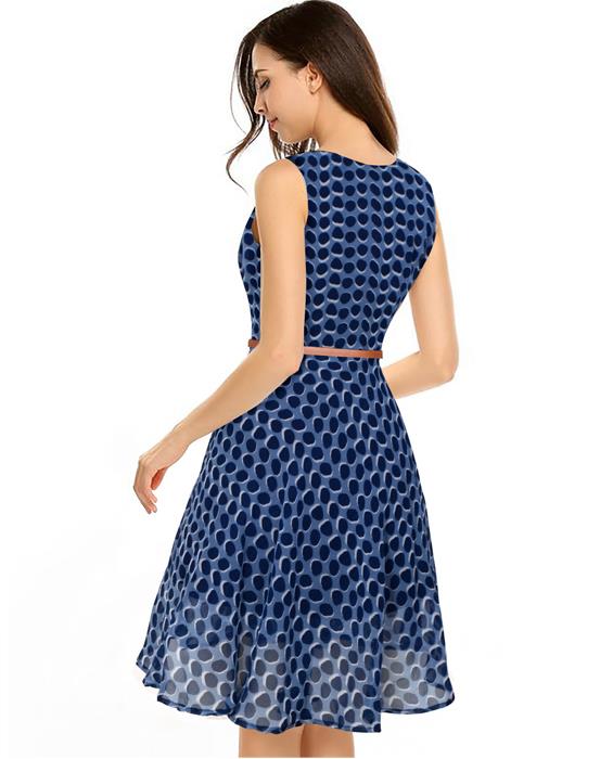 Strawberry Designer Blue Dress Zyla Fashion