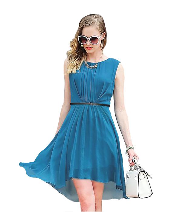 Sydney Designer Steel Blue Dress Zyla Fashion